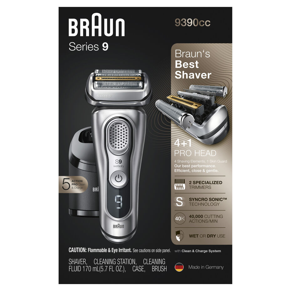 Braun Series 9 Latest Generation Wet & Dry Electric Shaver with Clean&Charge Station and